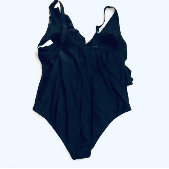KONA SOL RUFFLE SWIMSUIT.SIZE 20W.COLOR BLACK - Picture 4 of 6